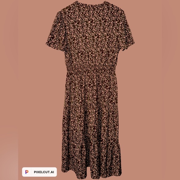 Floral Print Midi Dress🤎 - Picture 2 of 4